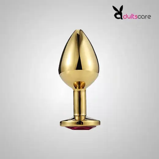 Small Golden Luxury Round Shaped Anal Butt Plug