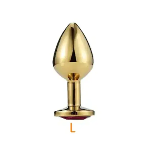 Large Golden Luxury Round Shaped Anal Butt Plug