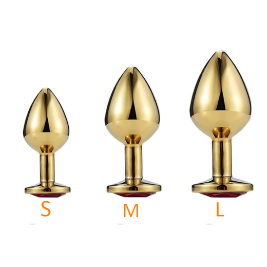 Golden 3 Pcs Luxury Round Shaped Anal Butt Plug