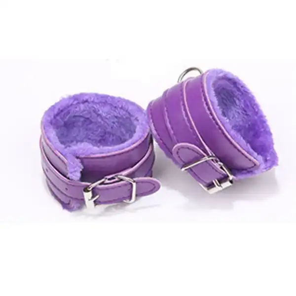 Purple Handcuffs Women Bondage