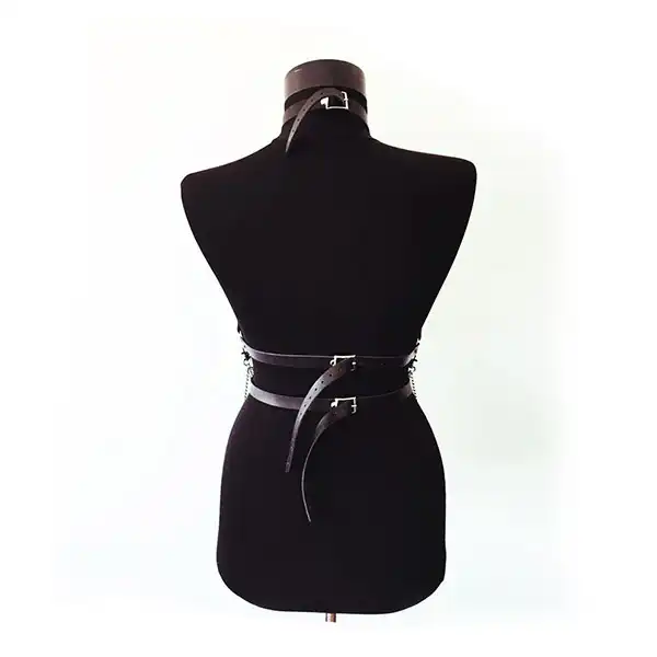 Harness Sexy Garter Belt Woman Leather Fetish Body Bondage