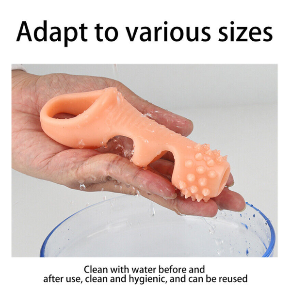 Male Penis Sleeve Girth Reusable Condom