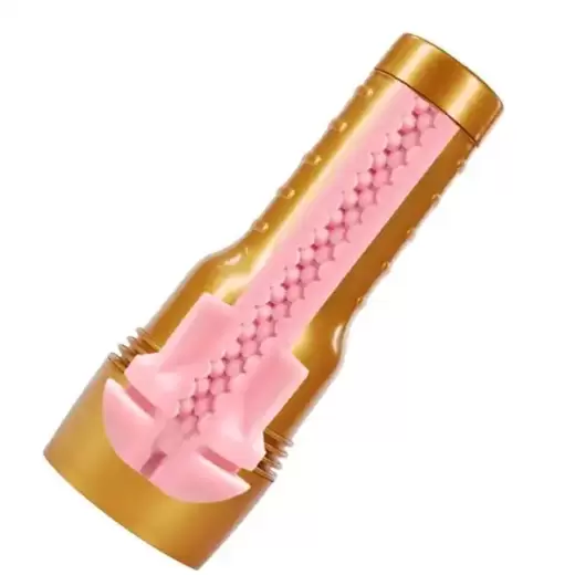 Golden Masturbator With Suction Cup For Men