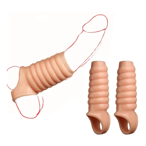 Men Penis Lock Ring Thread Condom