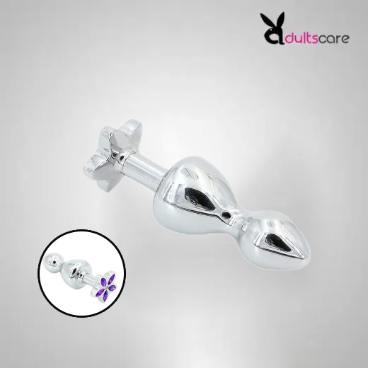 Metal Anal 2 Beads Butt Plug Crystal Diamond Anal Toys