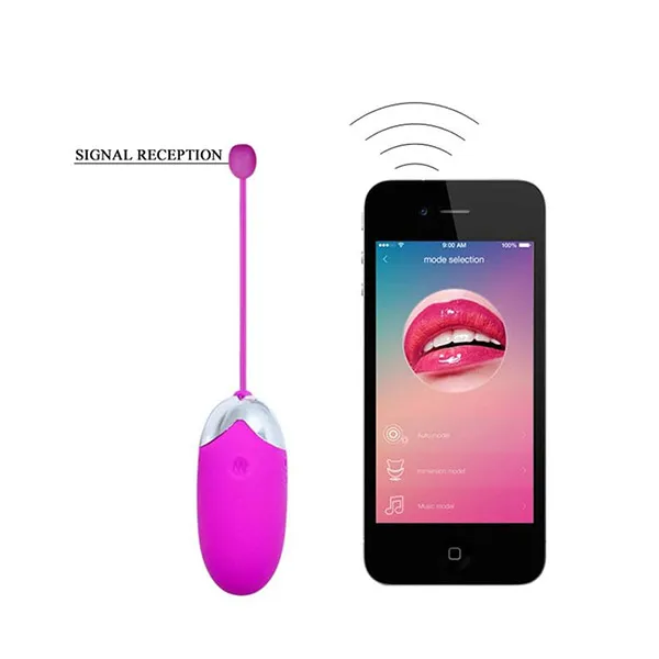 Mobile App Control Vibrating Egg USB Charge Mini Rose Woman Clitoral Sucking