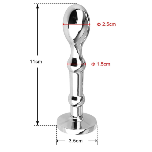 Moon Shape Crystal Jewelry Metal Anal Plug Prostate Massager