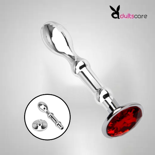 Moon Shape Crystal Jewelry Metal Anal Plug Prostate Massager