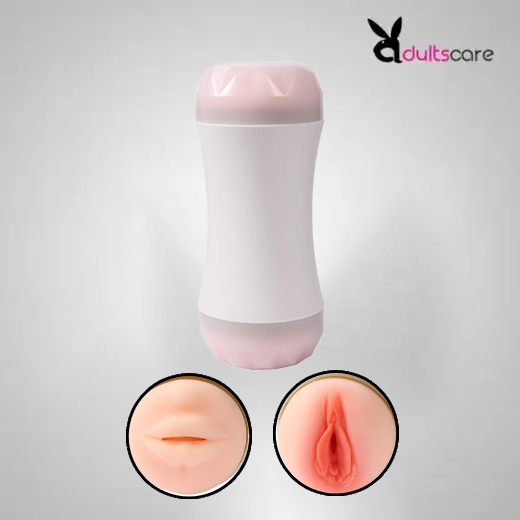 Mouth & Vagina Double End Male Masturbator Cup