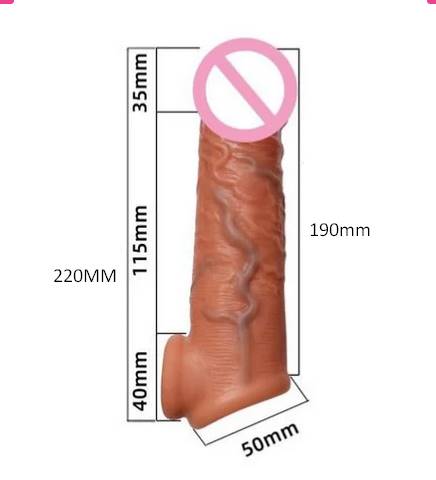 Original Reusable Silicone Penis Extender Male Condom Sleeve