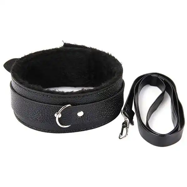 Black Collar With Leash Fetish Bdsm Dog Slave