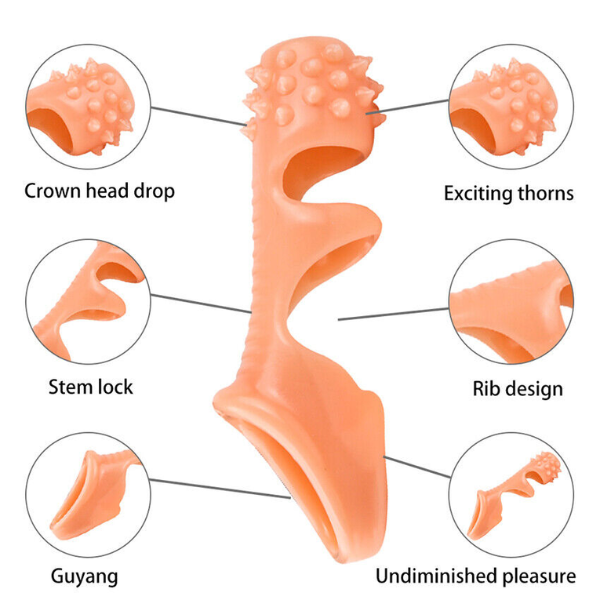 Male Penis Sleeve Girth Reusable Condom