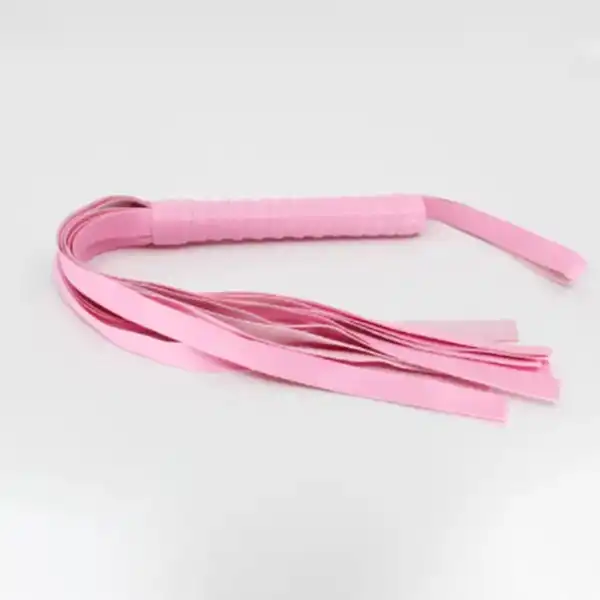 Pink Faux Leather Whip Flog Flogger