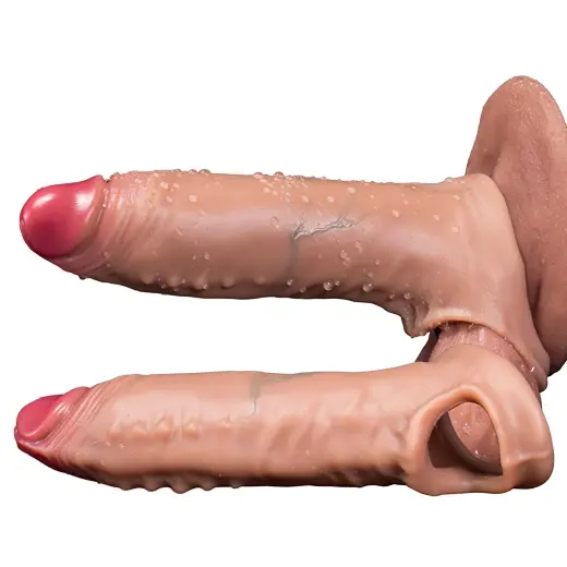 Prolong Penis Sleeve with Skin Texture Silicone Cock Sleeve