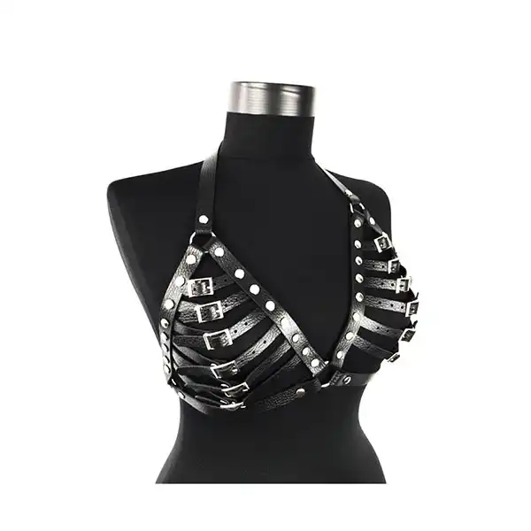 Punk Women Chest Stud Rave Bra