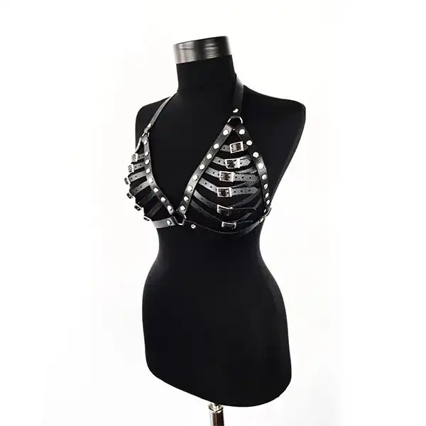 Punk Women Chest Stud Rave Bra