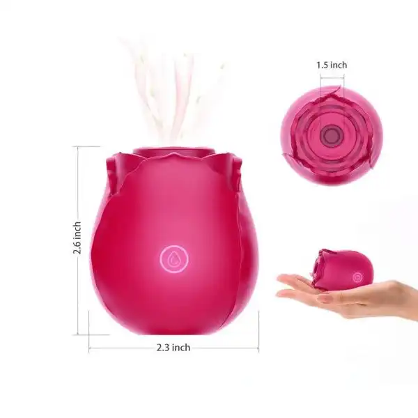 ROSE CLITORAL SUCKING VIBRATOR WITH 7 INTENSE SUCTION NIPPLE STIMULATOR FOR WOMEN