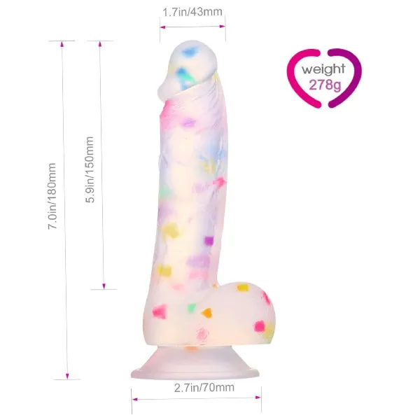 Realistic Dildo Clear Silicone Suction Cup
