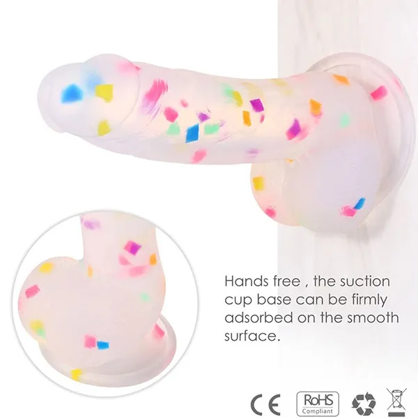Realistic Dildo Clear Silicone Suction Cup
