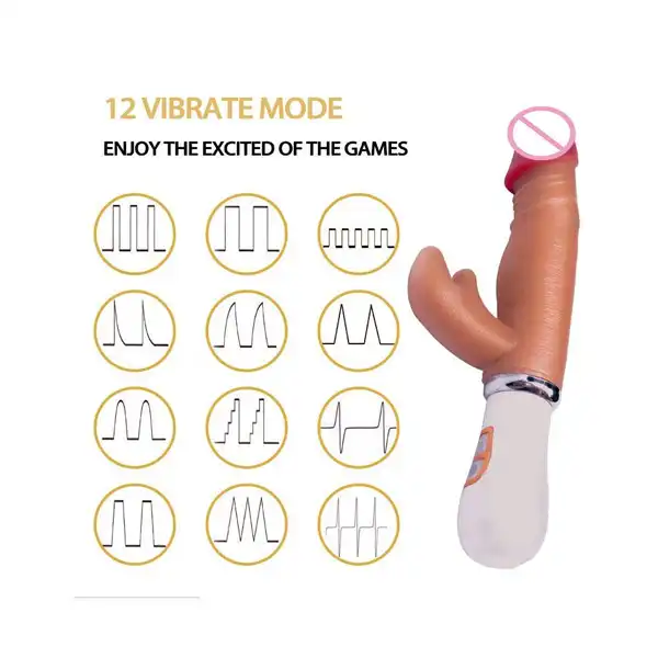 Rechargeable G Spot Real Feel Dildo Vibrator for Women