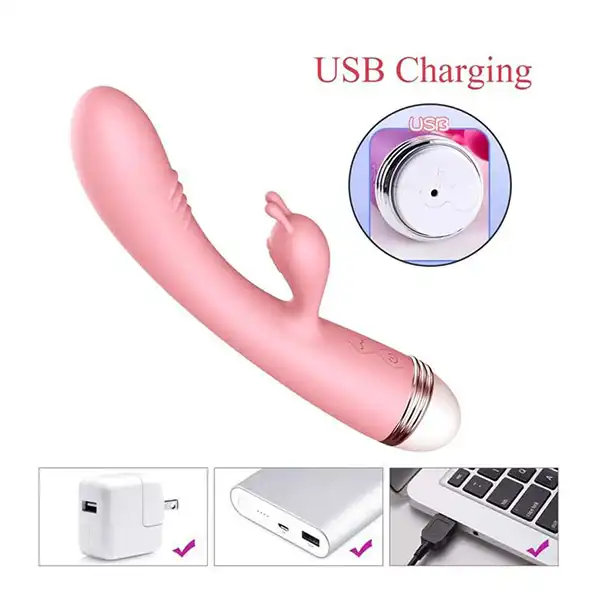 Rechargeable G-spot Rabbit Vibrator for Women Clitoris Stimulator