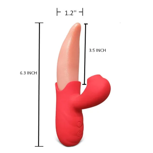 Rechargeable Silicone Tongue Multi Vibrator Clitoris Sucker