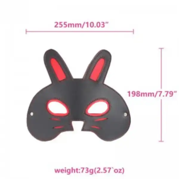 Red & Black Cat Mask For BDSM Play