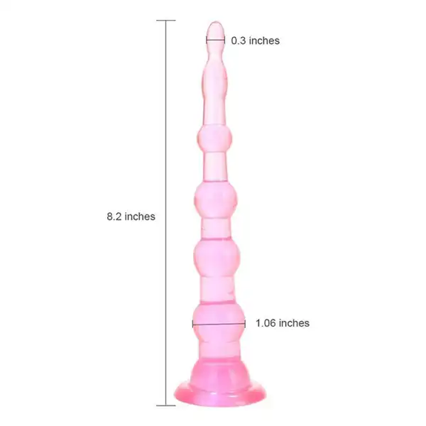 Remote Control Vibrating Jelly Anal Plug with Suction Cup
