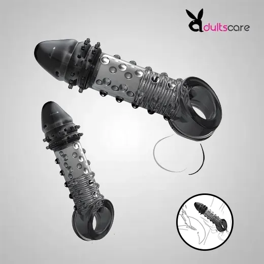 Reusable Crystal Delay Time Penis Sleeve Extender For Men