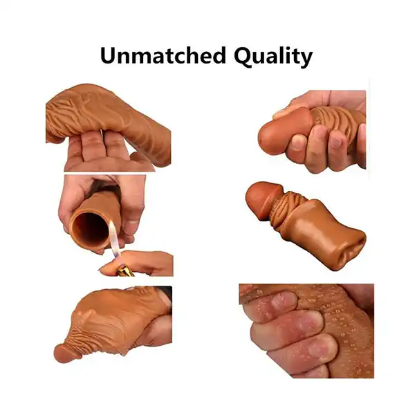 Reusable Silicone Penis Extender Male Condom Sleeve