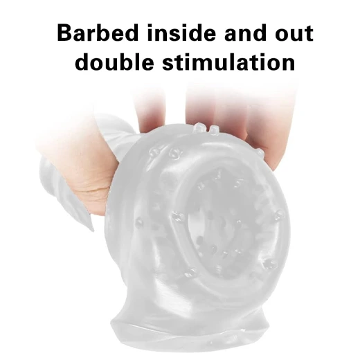 Reusable Transparent Penis Male Penis Enlargement Sleeve