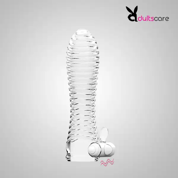 Reusable Crystal Vibration Extender Condom sleeve
