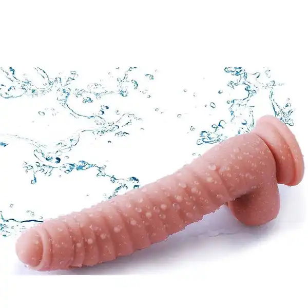 Ribbed Studded Texture Realistic Dildo