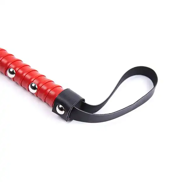 Romantic Leather Flogger Whip with Wrist Loop