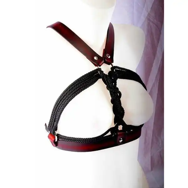 Rope and Leather Breast Binder