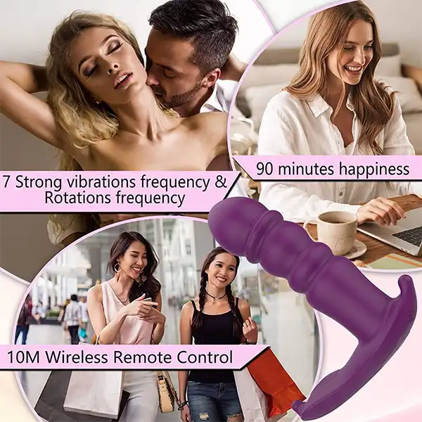Rotating Vibrating Panty G Spot Clitoris Stimulator Vibrator