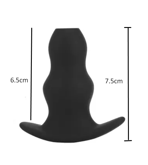 Large Soft Silicone Hollow Enema Butt Plug Prostate Massager