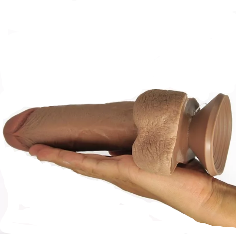 8.5 Inch Rotation Vibrating Women Brown Dildos