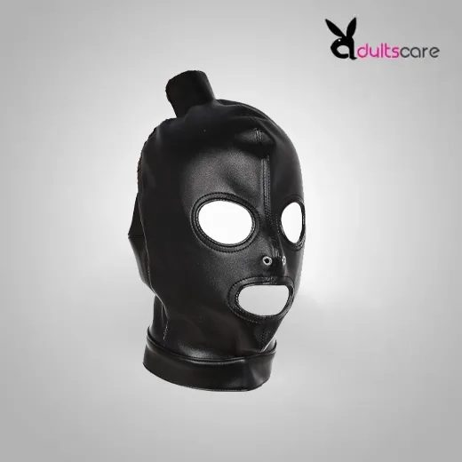 Sex Fetish Slave Hood Leather Mask