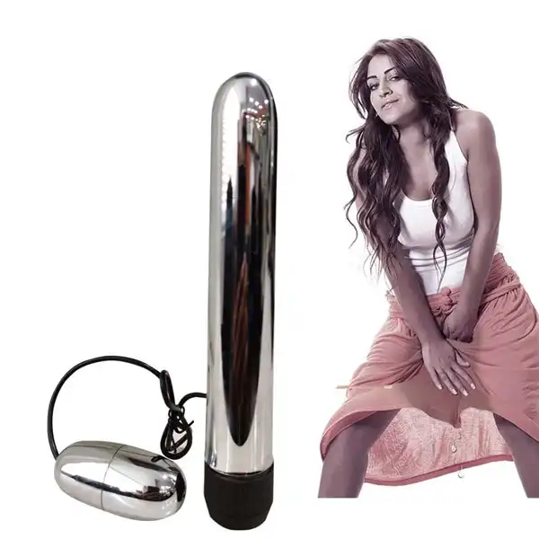 Shiny Steel 7 inch Rod with egg Vibrator