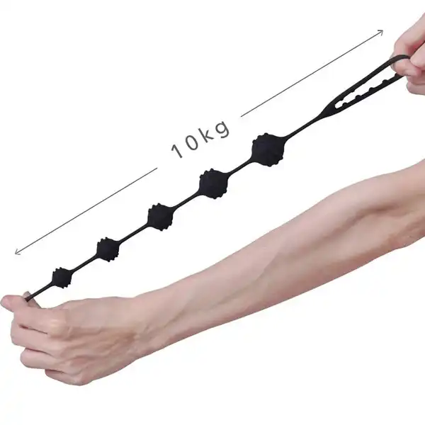 Silicone Anal Beads Plug with Cock Enhancer Ring