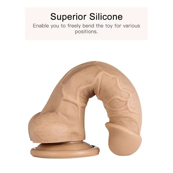 8 Inch Silicone Realistic Dildo with Powerful Suction Cup