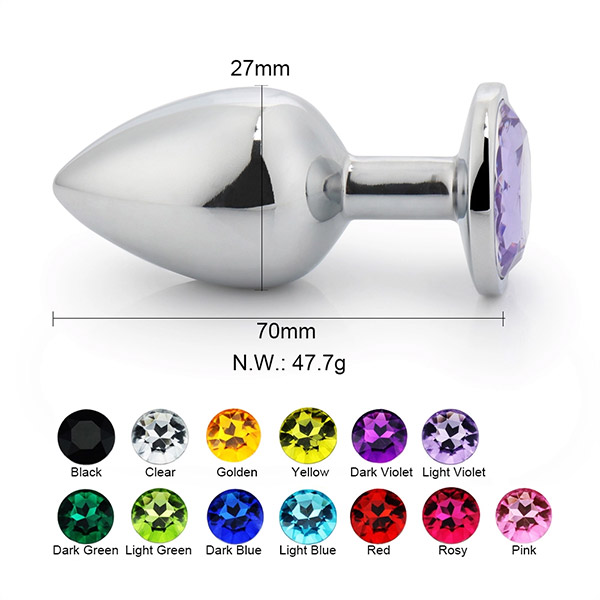 Small Crystal Jewelry Steel Butt Plug