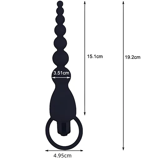 Soft Silicone Anal Beads Vibrator for Women