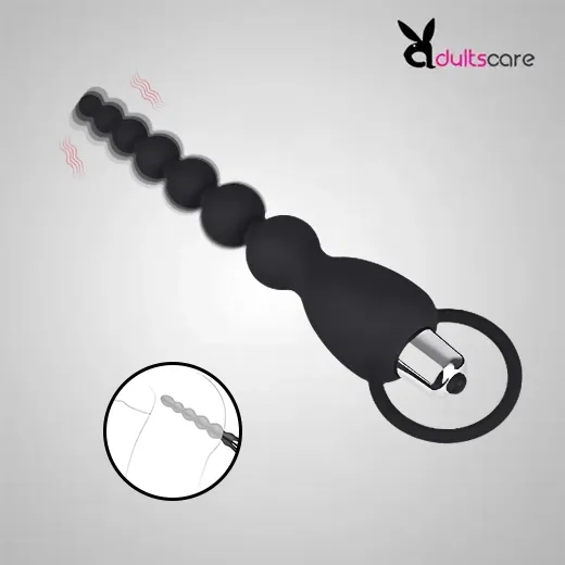 Soft Silicone Anal Beads Vibrator for Women