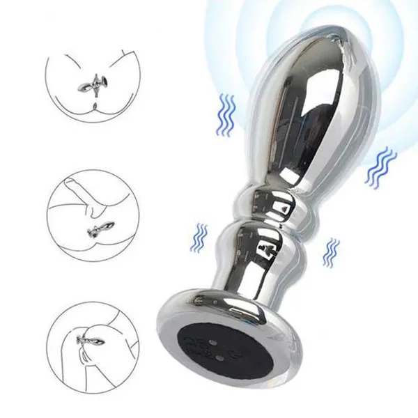 Stainless Steel Anal,Prostate Vibrators with USB charge