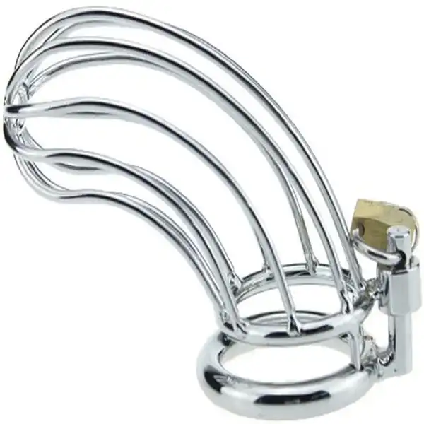 Steel Metal Male Chastity Device Locked Cage