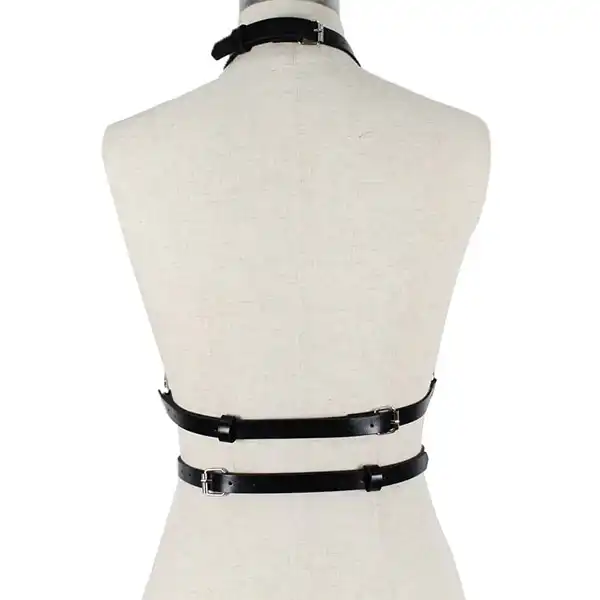 Stud Punk Goth Leather Harness Body Bondage Belt Cage