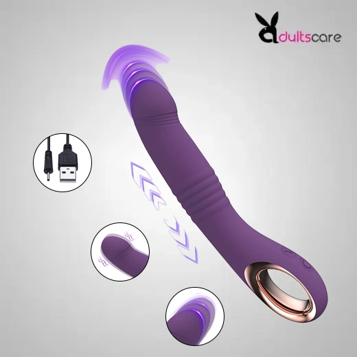 Thrust & Vibrate Realistic Silicone Clitoral Stimulator G Spot Dildo Vibrator Woman Couples