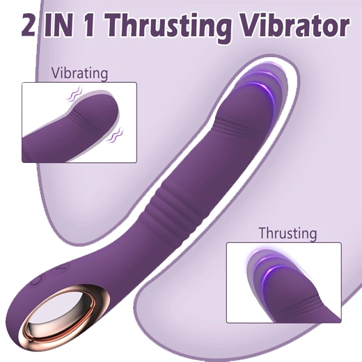 Thrust & Vibrate Realistic Silicone Clitoral Stimulator G Spot Dildo Vibrator Woman Couples